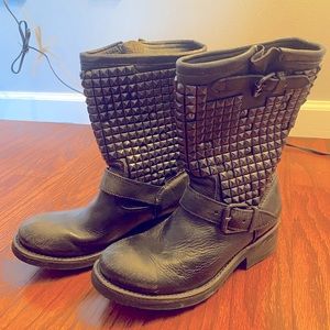 Jeffrey Campbell Studded Biker Boots